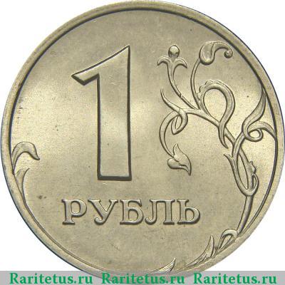 Реверс монеты 1 рубль 1998 года СПМД 