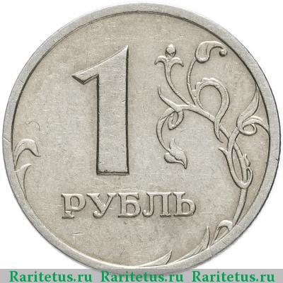 Реверс монеты 1 рубль 2003 года СПМД 