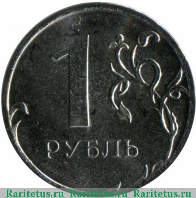 Реверс монеты 1 рубль 2013 года ММД немагнитный