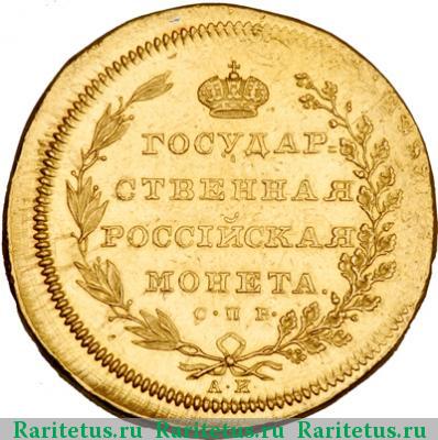 Реверс монеты 10 рублей 1802 года СПБ-АИ новодел