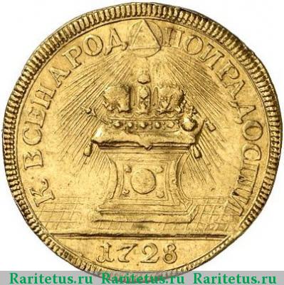 жетон 1728 года  коронационный, золото