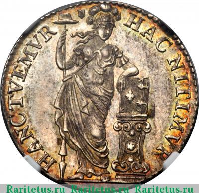 Реверс монеты 10 стюверов (stuivers) 1766 года  