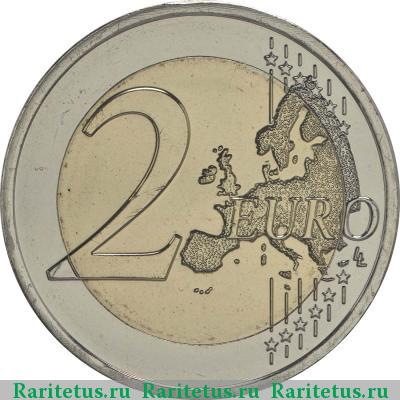 Реверс монеты 2 евро (euro) 2015 года  первый авиаполёт Мальта