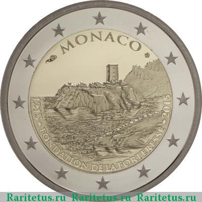 2 евро (euro) 2015 года  первый замок Монако proof