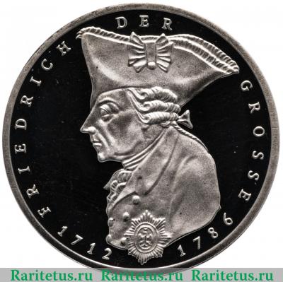 Реверс монеты 5 марок (deutsche mark) 1986 года  Фридрих Великий Германия