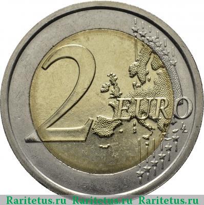 Реверс монеты 2 евро (euro) 2009 года  Луи Брайль Италия