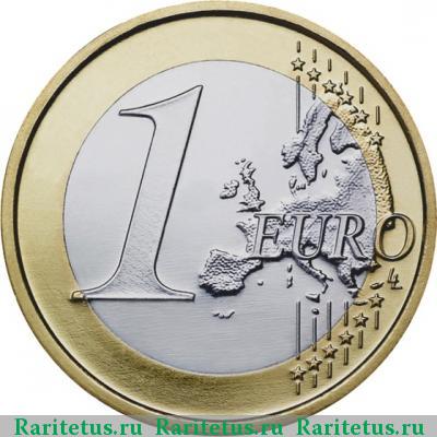 Реверс монеты 1 евро (euro) 2007 года  Словения