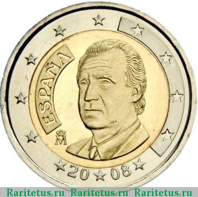 2 евро (euro) 2008 года М Испания