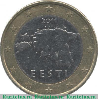 1 евро (euro) 2011 года  Эстония