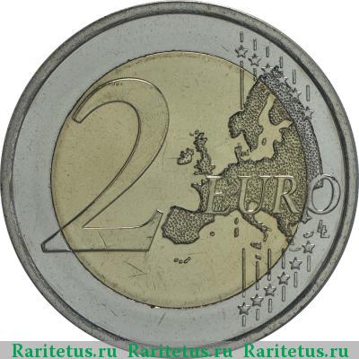 Реверс монеты 2 евро (euro) 2015 года  Ян Сибелиус Финляндия