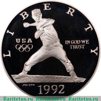 1 доллар (dollar) 1992 года S олимпиада США proof