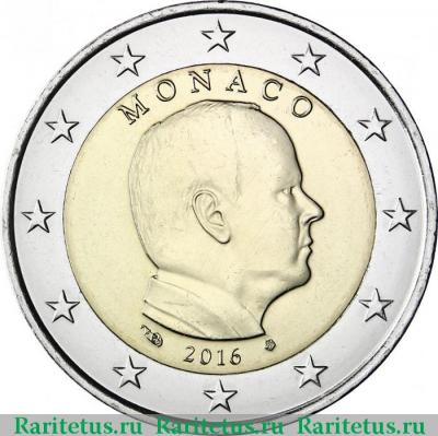 2 евро (euro) 2016 года   Монако
