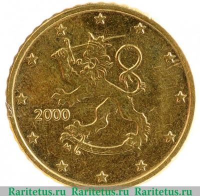 50 евро центов (евроцентов, euro cent) 2000 года   Финляндия