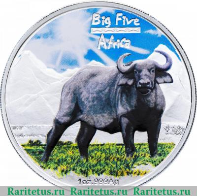 Реверс монеты 240 франков (francs) 2008 года  буйвол Конго (ДРК) proof