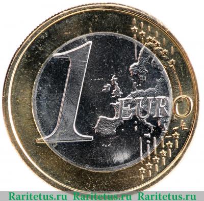 Реверс монеты 1 евро (euro) 2014 года   Латвия