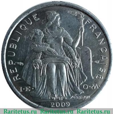 1 франк (franc) 2009 года   Новая Каледония
