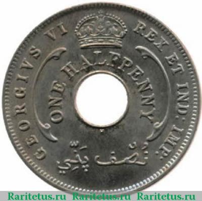 1/2 пенни (penny) 1941 года   Британская Западная Африка
