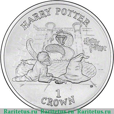 Реверс монеты 1 крона (crown) 2002 года  Остров Мэн