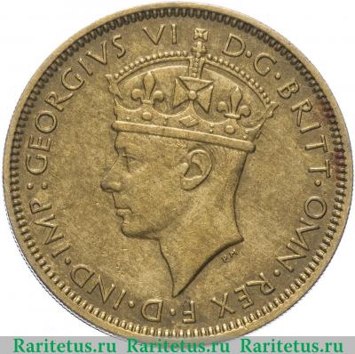 1 шиллинг (shilling) 1943 года   Британская Западная Африка