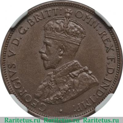 1/2 пенни (penny) 1914 года   Австралия