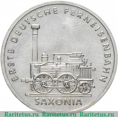 Реверс монеты 5 марок (mark) 1988 года  Саксония Германия (ГДР)