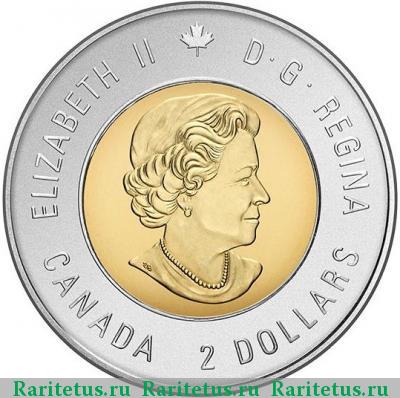 2 доллара (dollars) 2016 года  Канада Канада