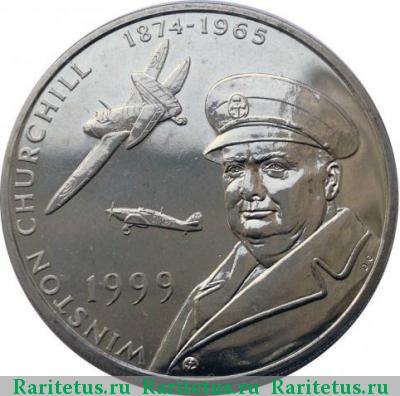 Реверс монеты 50 пенсов (pence) 1999 года   Тристан-да-Кунья