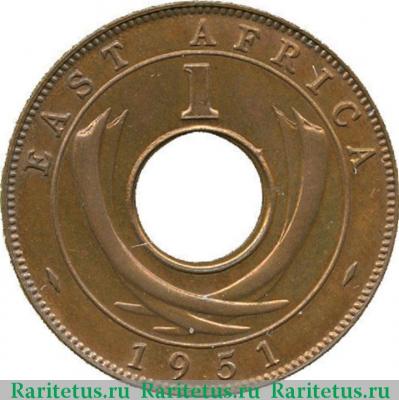 Реверс монеты 1 цент (cent) 1951 года KN  Британская Восточная Африка