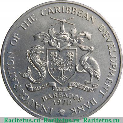 4 доллара (dollars) 1970 года   Барбадос