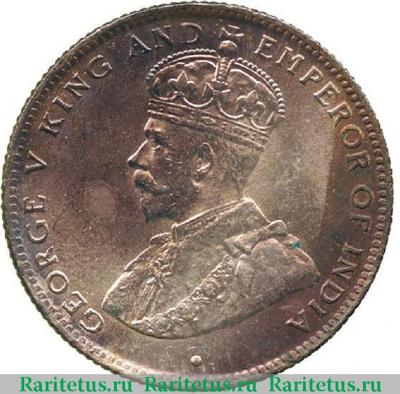 25 центов (cents) 1919 года   Британский Гондурас