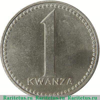 Реверс монеты 1 кванза (kwanza) 1977 года   Ангола