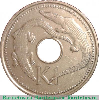 Реверс монеты 1 кина (kina) 2010 года  
