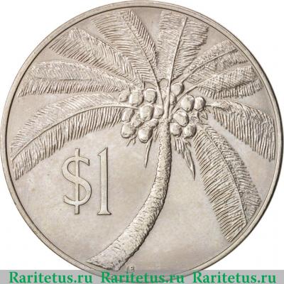 Реверс монеты 1 тала (tala) 1974 года   Самоа