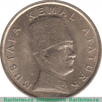 Реверс монеты 100000 лир (lira) 1999 года  Ататюрк Турция