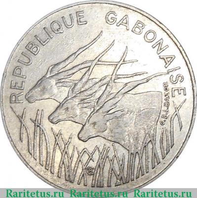 100 франков (francs) 1984 года   Габон