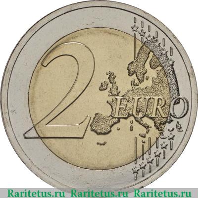 Реверс монеты 2 евро (euro) 2018 года  100 лет Республике Эстония