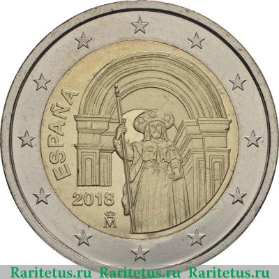 2 евро (euro) 2018 года  Компостела Испания