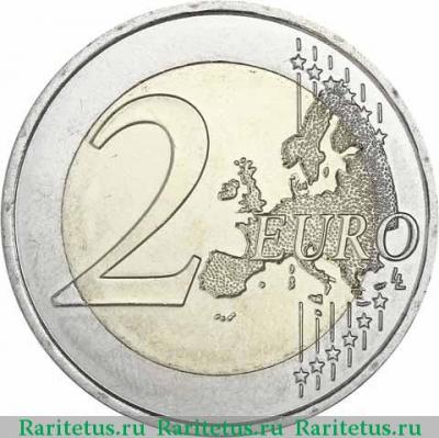Реверс монеты 2 евро (euro) 2018 года   Монако