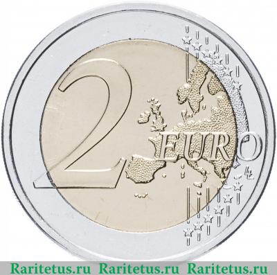 Реверс монеты 2 евро (euro) 2017 года  независимость Финляндия