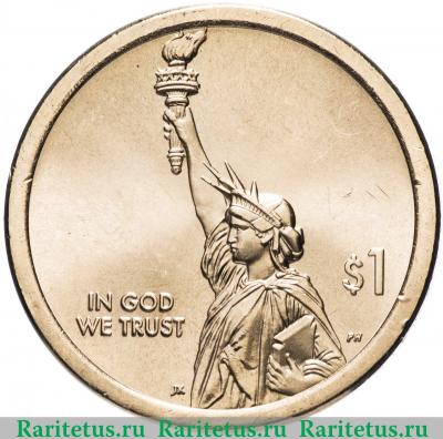 1 доллар (dollar) 2018 года P Первый патент США