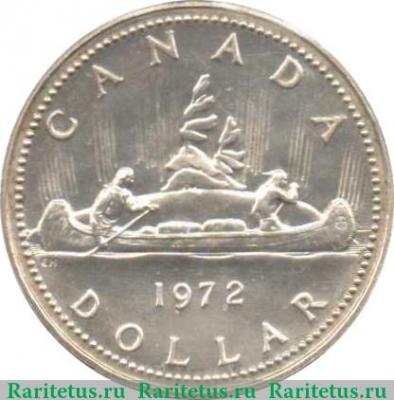 Реверс монеты 1 доллар 1972 года   Канада