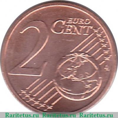 Реверс монеты 2 евроцента 2014-2019 годов   Латвия