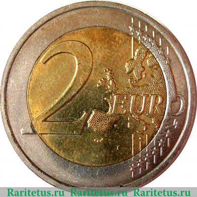 Реверс монеты 2 евро 2008 года   Люксембург