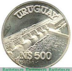 500 новых песо 1983 года   Уругвай