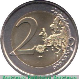 Реверс монеты 2 евро 2014 года   Ватикан