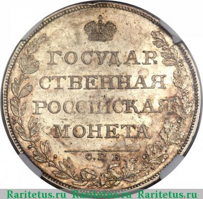 Реверс монеты 1 рубль 1808 года СПБ-ФГ 