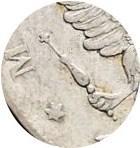 Деталь монеты 1 рубль 1812 года СПБ-МФ скипетр короче
