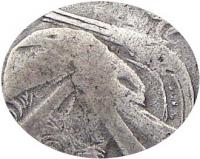 Деталь монеты 1 рубль 1712 года G без пряжки