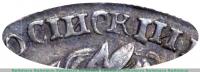 Деталь монеты 1 рубль 1725 года  без букв, ВСЕРОСIИСКIИ