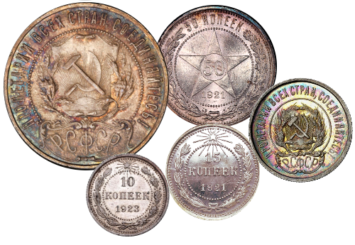 Смотреть каталог монет РСФСР регулярного чекана